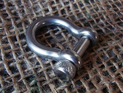 1/4" (6mm) Stainless Steel Bow Shackle