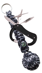 The SURVIVOR Paracord Monkey Fist Survival Key Fob Kit with Carabiner Knife